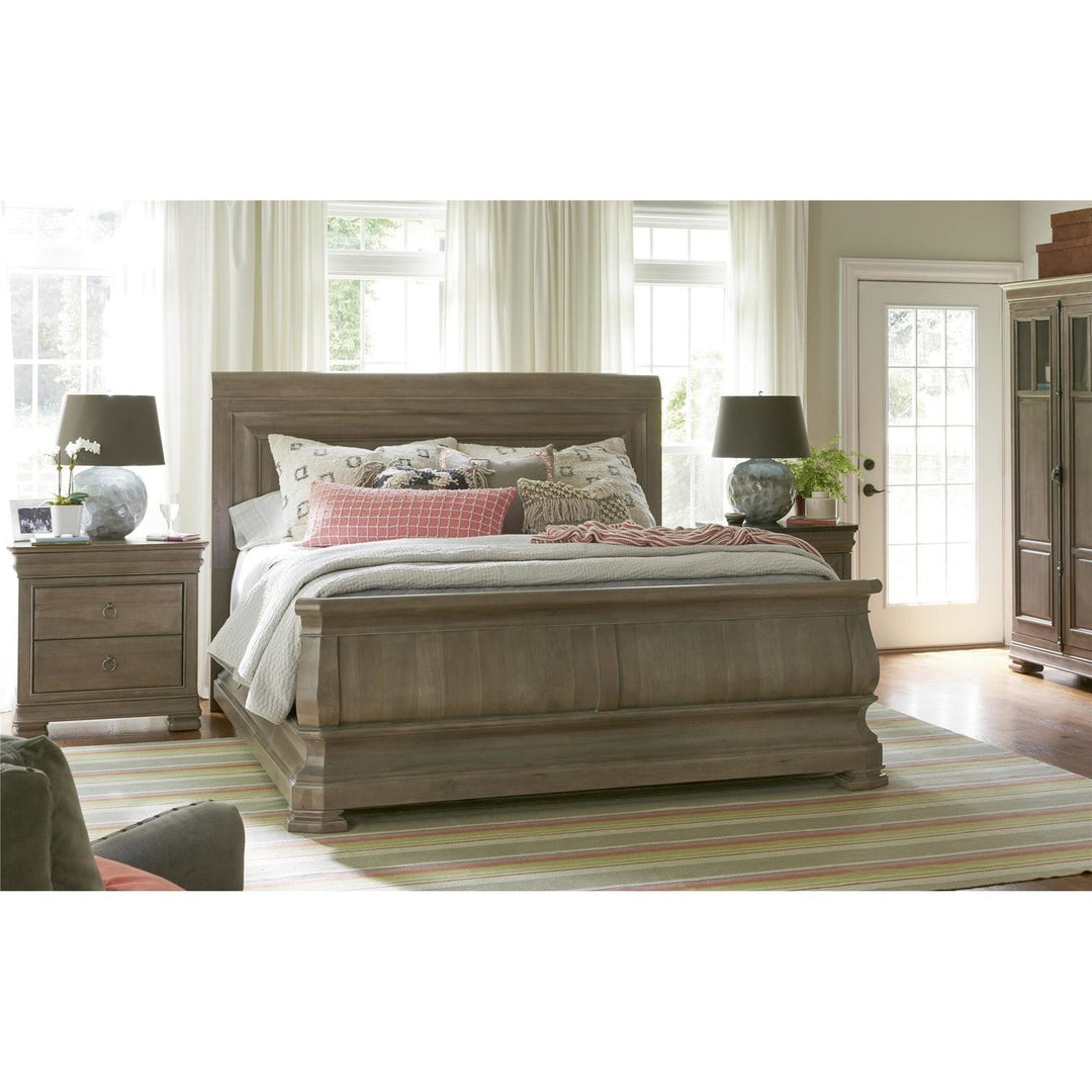 Reprise Sleigh Bed-Universal Furniture-UNIV-58177B-BedsClassical Cherry-Cal King-3-France and Son