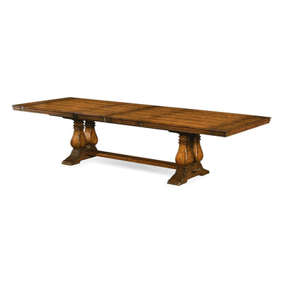 Figured Walnut Large Extending Refectory Table-Jonathan Charles-JCHARLES-493378-91L-MFW-Dining Tables-3-France and Son