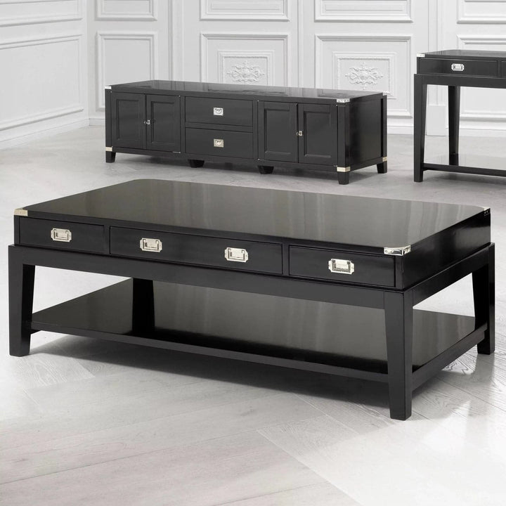 Coffee Table Military-Eichholtz-EICHHOLTZ-110021-Coffee TablesBlack-3-France and Son