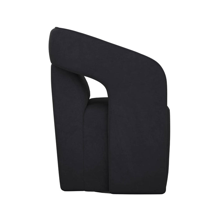 Kendrick Wheeled Dining Armchair-Sunpan-SUNPAN-110033-Dining ChairsAbbington Black-6-France and Son