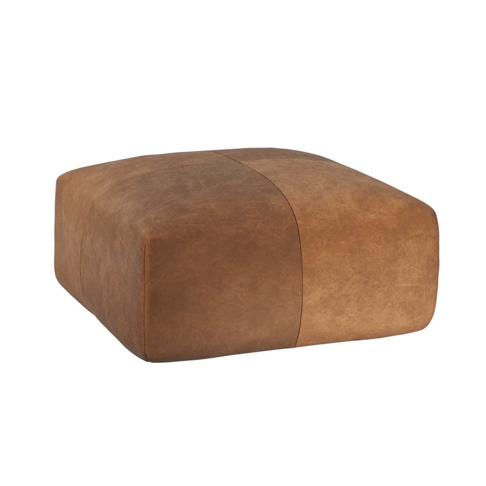 Elio Ottoman-Sunpan-SUNPAN-110084-Outdoor Ottomans, Benches & StoolsCognac Leather-5-France and Son