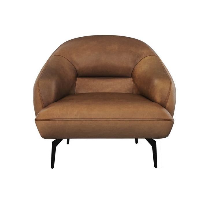 Armani Armchair-Sunpan-SUNPAN-110088-Lounge ChairsCognac Leather-5-France and Son