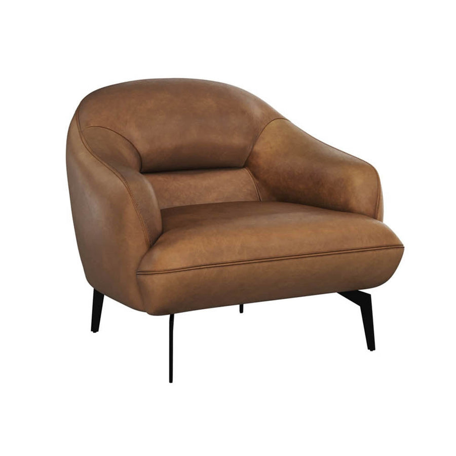 Armani Armchair-Sunpan-SUNPAN-110088-Lounge ChairsCognac Leather-1-France and Son