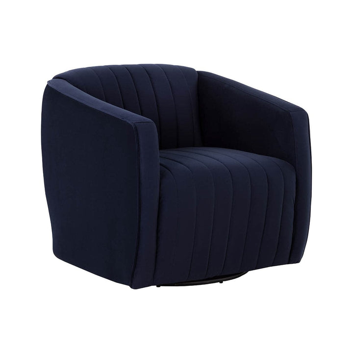 Garrison Swivel Lounge Chair - Abbington Navy-Sunpan-SUNPAN-110185-Lounge Chairs-1-France and Son