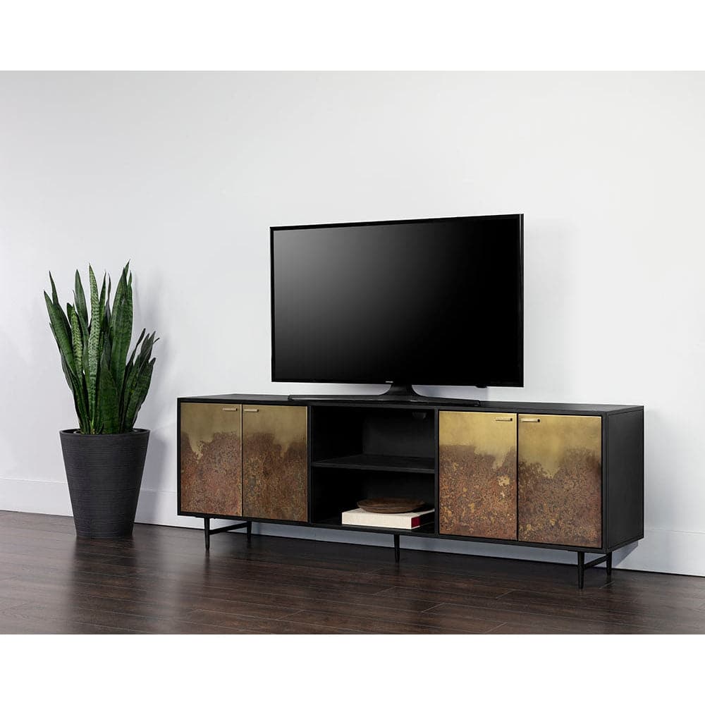 Auburn Media Console And Cabinet-Sunpan-SUNPAN-110236-Media Storage / TV Stands-2-France and Son