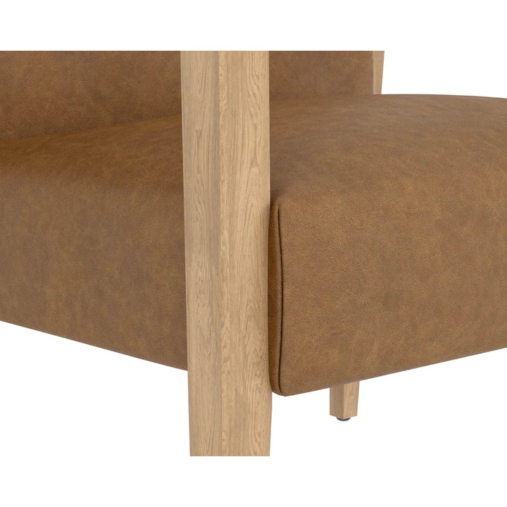 Earl Lounge Chair-Sunpan-SUNPAN-109856-Lounge ChairsAsh Grey / Brentwood Charcoal Leather-9-France and Son