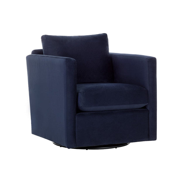 Georgie Swivel Lounge Chair-Sunpan-SUNPAN-110632-Lounge ChairsAbbington Navy-5-France and Son