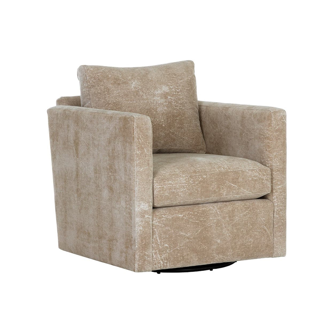 Georgie Swivel Lounge Chair-Sunpan-SUNPAN-110633-Lounge ChairsNepal Cashew-6-France and Son