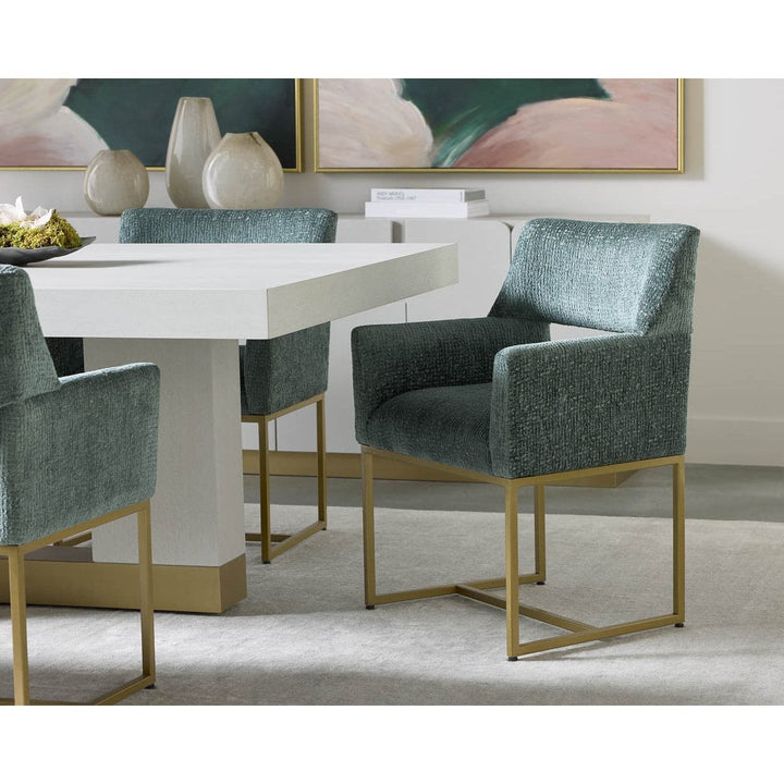 Greco Dining Armchair - Aura Teal-Sunpan-SUNPAN-110782-Dining Chairs-2-France and Son