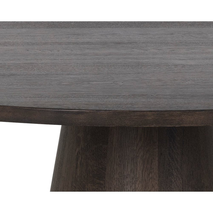 Elina Dining Table - Round - Brown Oak - 54"-Sunpan-SUNPAN-111023-Dining Tables-3-France and Son