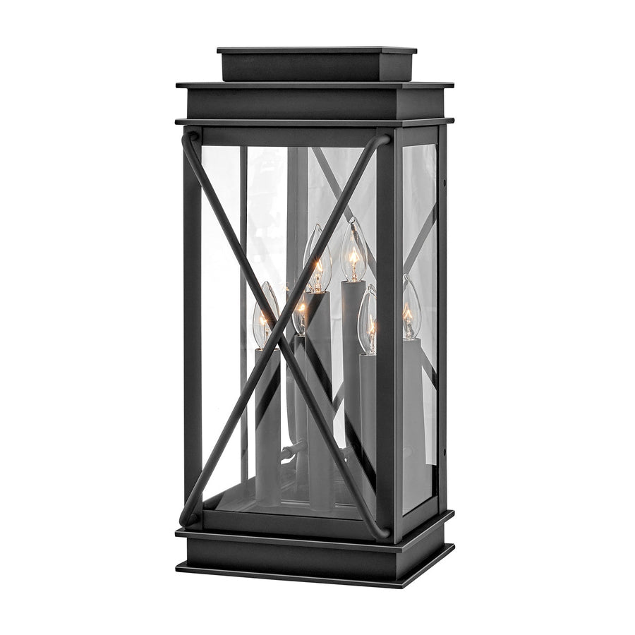 Outdoor Montecito Large Wall Mount Lantern-Hinkley Lighting-HINKLEY-11195MB-1-Outdoor Post LanternsMuseum Black-1-France and Son
