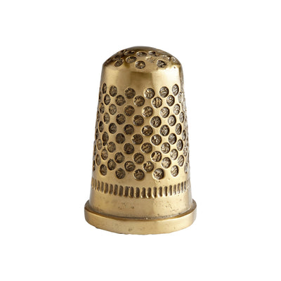 Sewing Thimble Token-Cyan Design-CYAN-11234-DecorAged Brass-2-France and Son