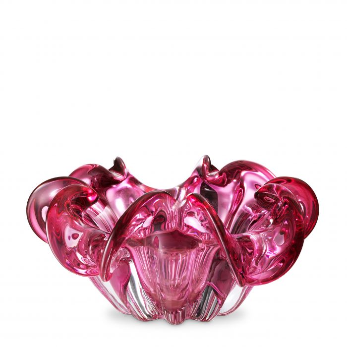 Bowl Triada Pink Glass-Eichholtz-Eichholtz-112570-Bowls-1-France and Son