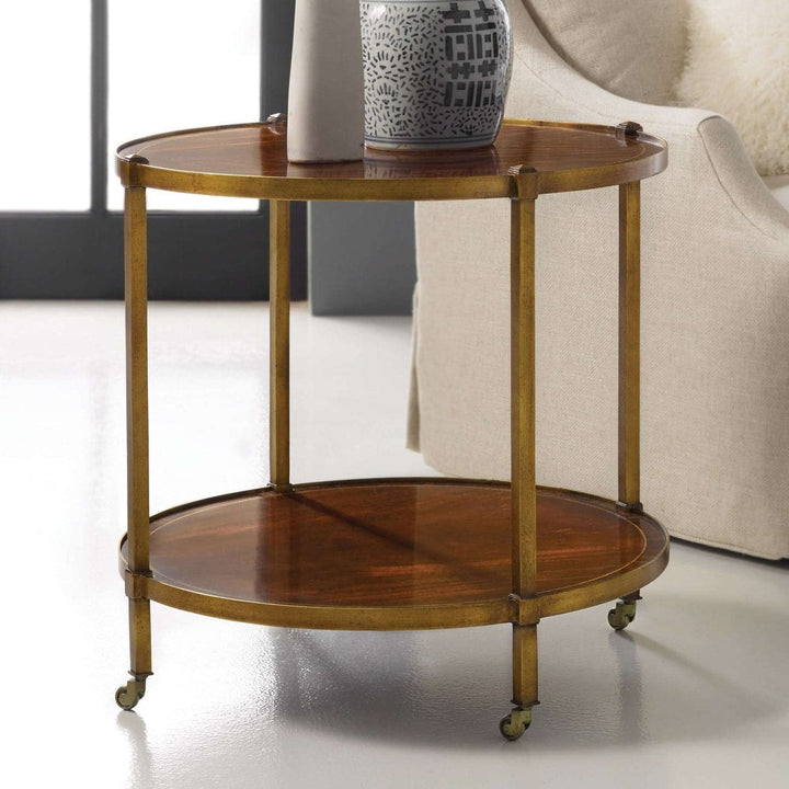 Round Inlaid Table-Modern History-MODERN-MH168F01-Side Tables-1-France and Son