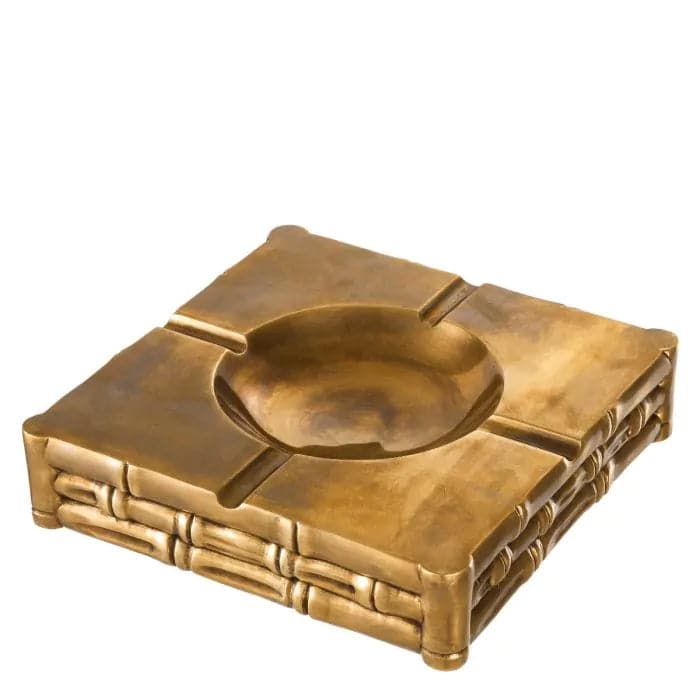 Ashtray Bamboo vintage brass finish-Eichholtz-EICHHOLTZ-113314-Decor-2-France and Son