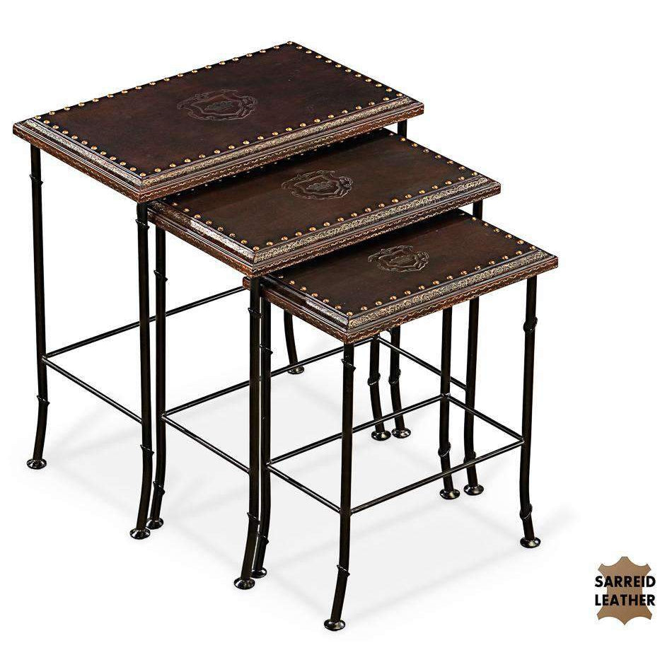 Noble Nesting Tables Set Of 3-SARREID-SARREID-11354-Side Tables-1-France and Son