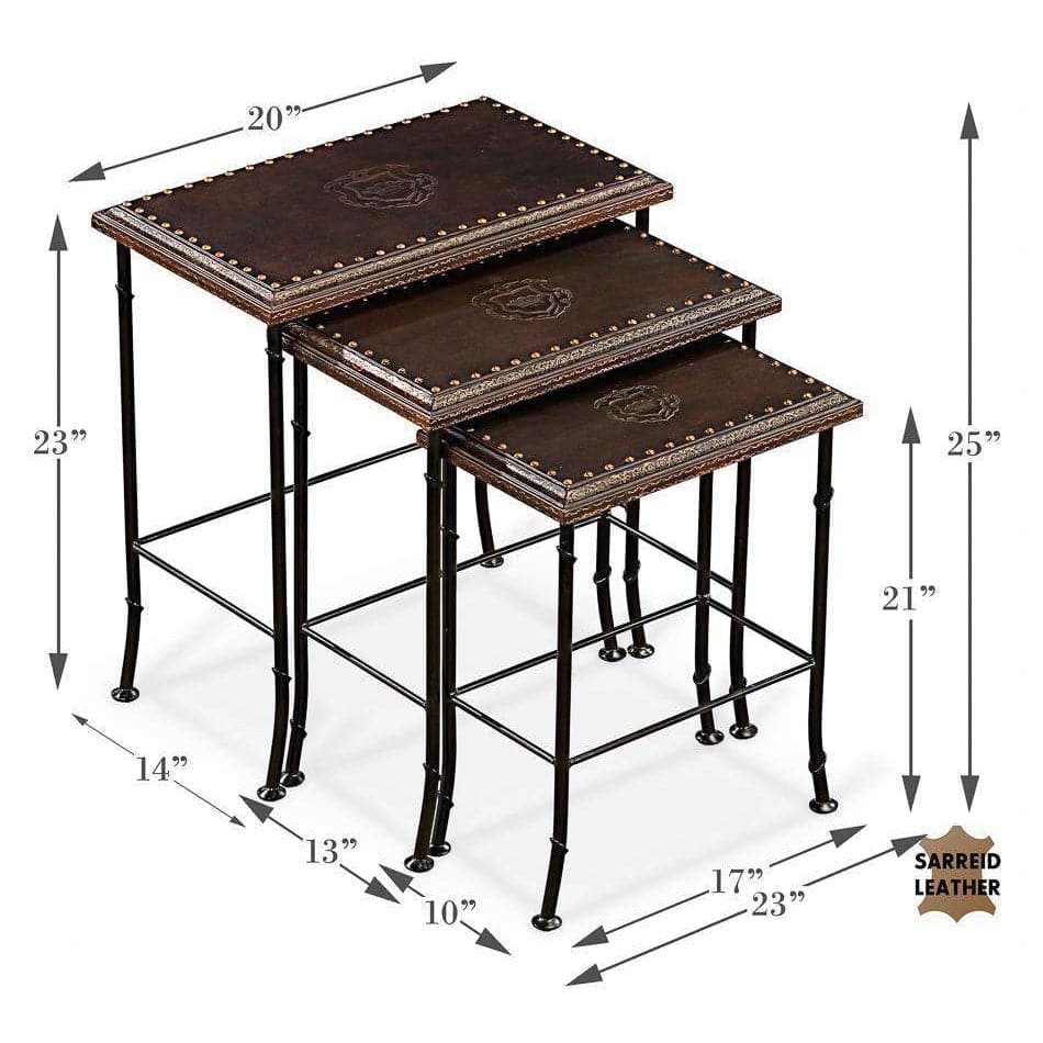 Noble Nesting Tables Set Of 3-SARREID-SARREID-11354-Side Tables-2-France and Son