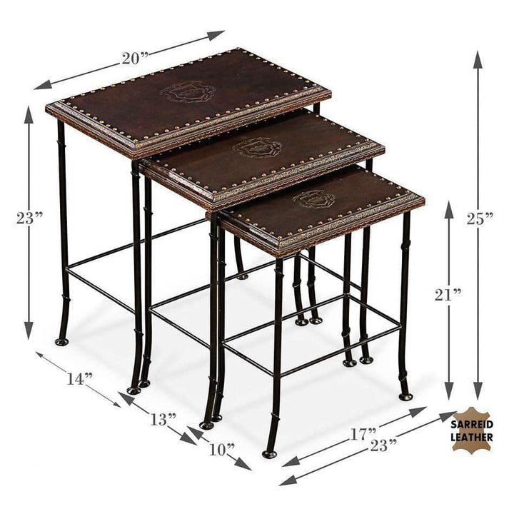 Noble Nesting Tables Set Of 3-SARREID-SARREID-11354-Side Tables-2-France and Son