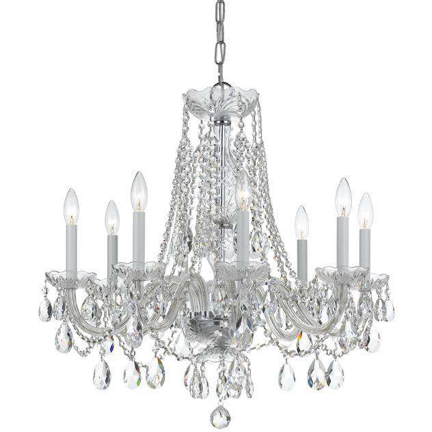 Traditional Crystal 8 Light Chandelier-Crystorama Lighting Company-CRYSTO-1138-CH-CL-MWP-ChandeliersChrome-Clear Crystal-2-France and Son