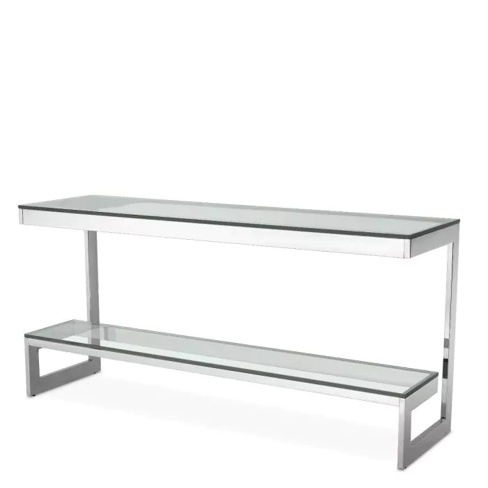 Console Table Gamma-Eichholtz-EICHHOLTZ-114037-Console TablesPolished Stainless Steel-4-France and Son