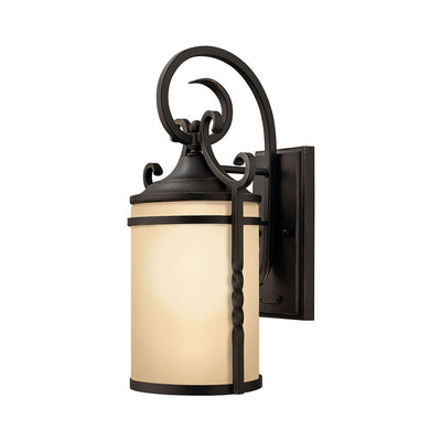 Outdoor Casa Wall Sconce-Hinkley Lighting-HINKLEY-1140OL-Outdoor Wall SconcesOlde Black with Light Etched Amber-2-France and Son