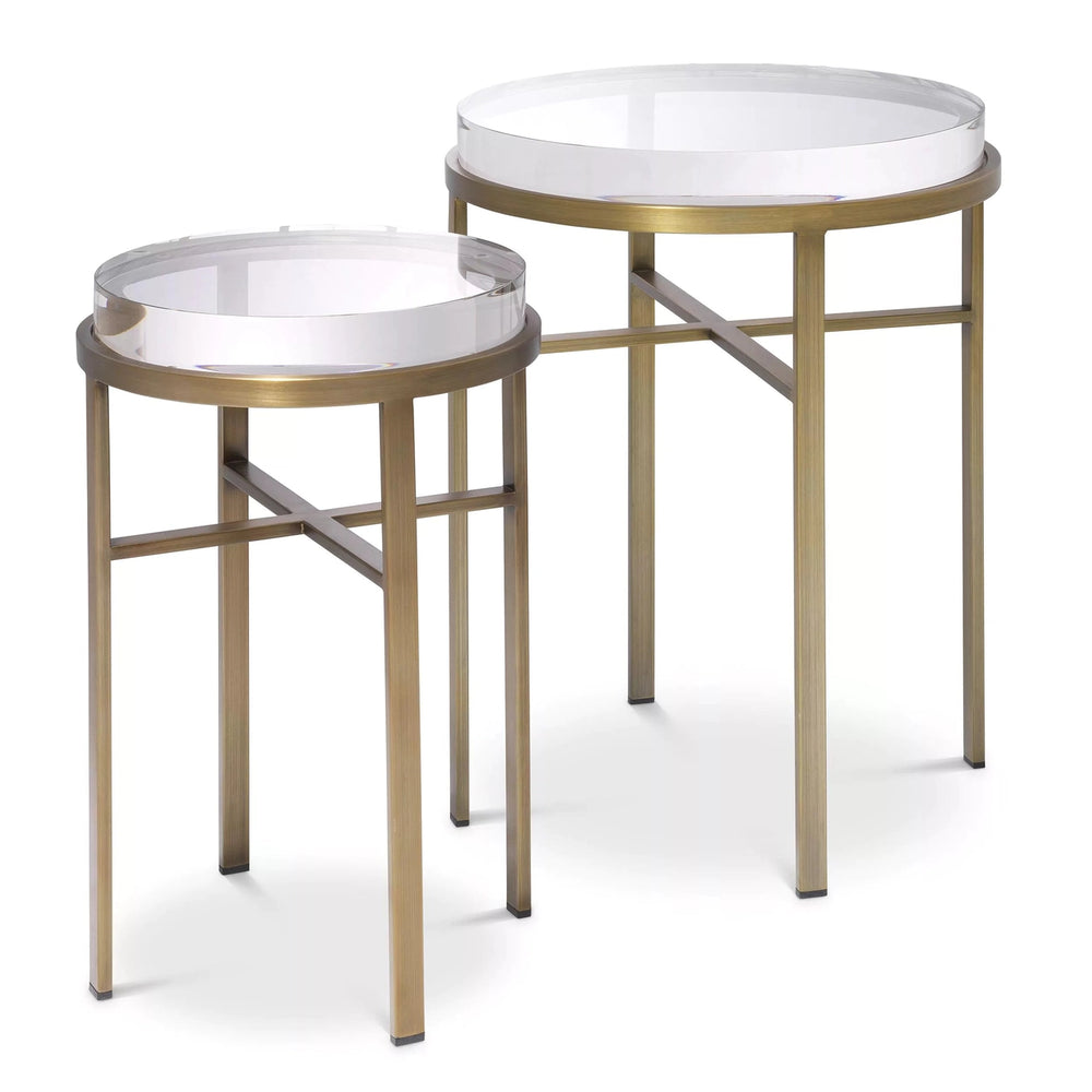 Side Table Hoxton Set Of 2-Eichholtz-EICHHOLTZ-114482-Side TablesBrass-2-France and Son