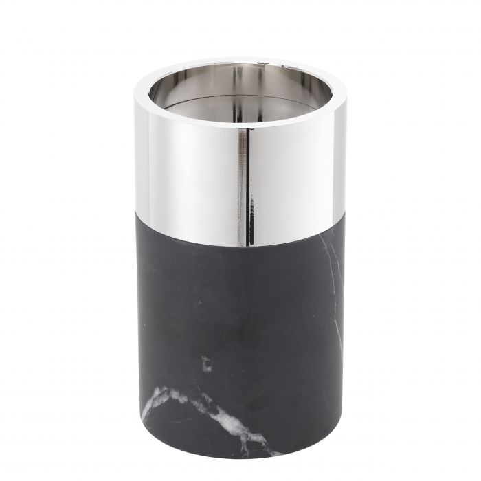 Candle Holder Sierra Black Marble Nickel Finish Set of 3-Eichholtz-Eichholtz-114540-Decor-4-France and Son