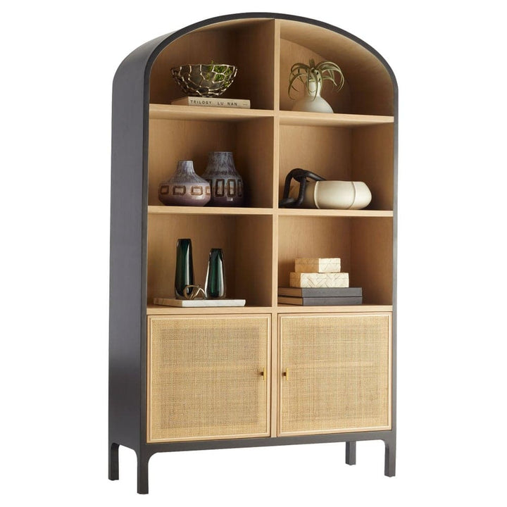 Lamu Cabinet - Oak - Black-Cyan Design-CYAN-11496-Bookcases & Cabinets-2-France and Son