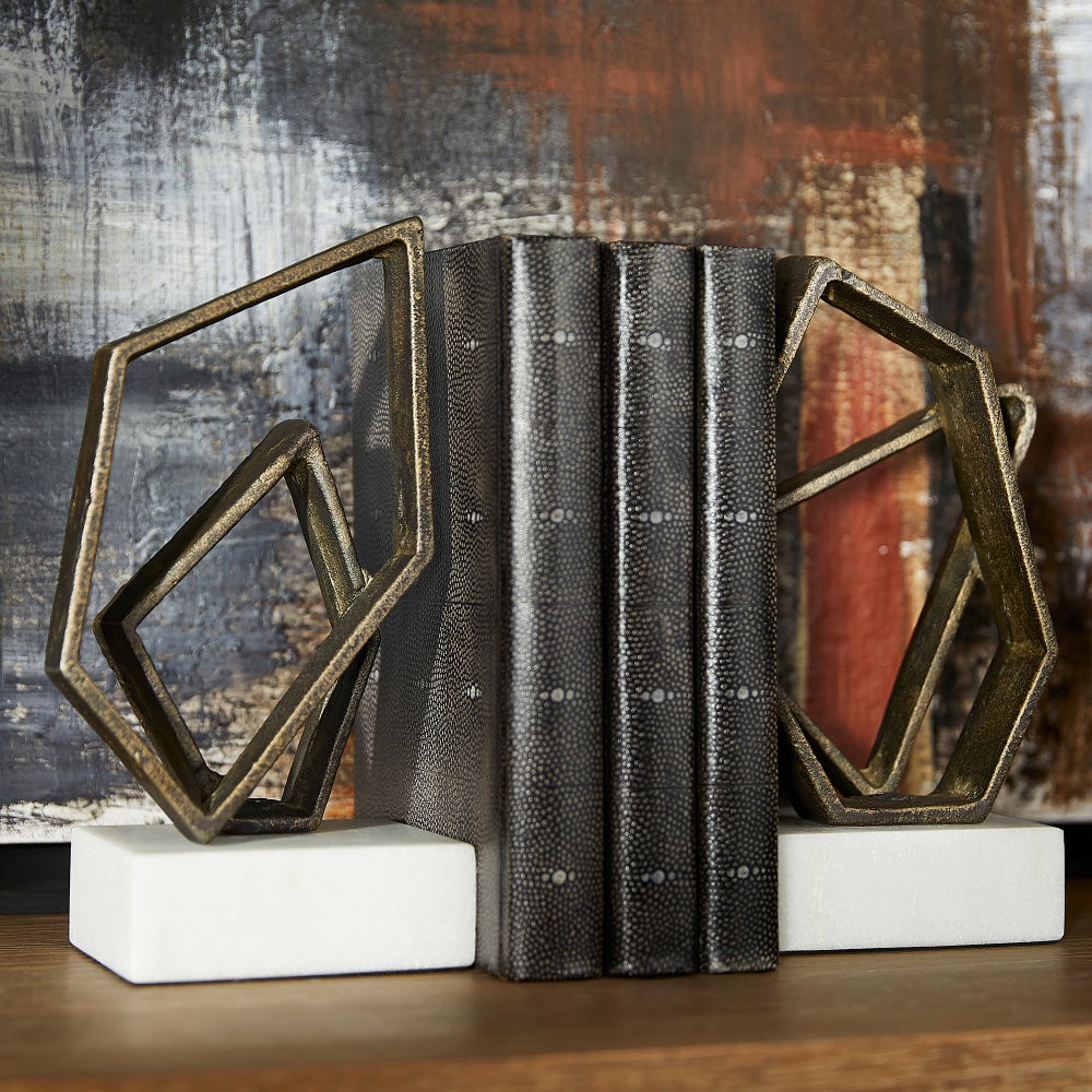 Euclid Bookends-Cyan Design-CYAN-11508-Bookends-2-France and Son