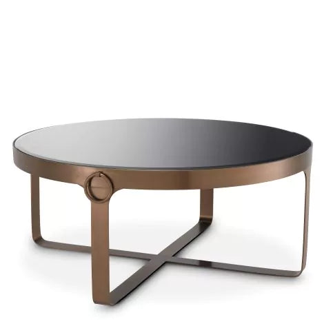 Coffee Table Clooney brushed copper finish-Eichholtz-EICHHOLTZ-115121-Coffee Tables-1-France and Son