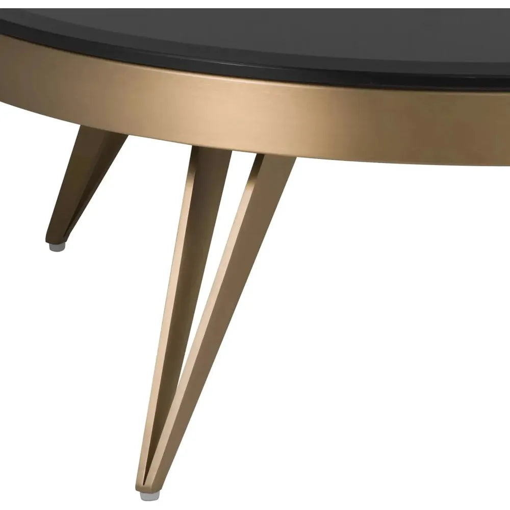 Coffee Table Rocco brushed brass finish-Eichholtz-EICHHOLTZ-115222-Coffee Tables-4-France and Son