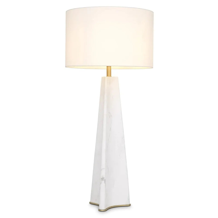 Table Lamp Benson-Eichholtz-EICHHOLTZ-115374UL-Table LampsHoned white marble-1-France and Son