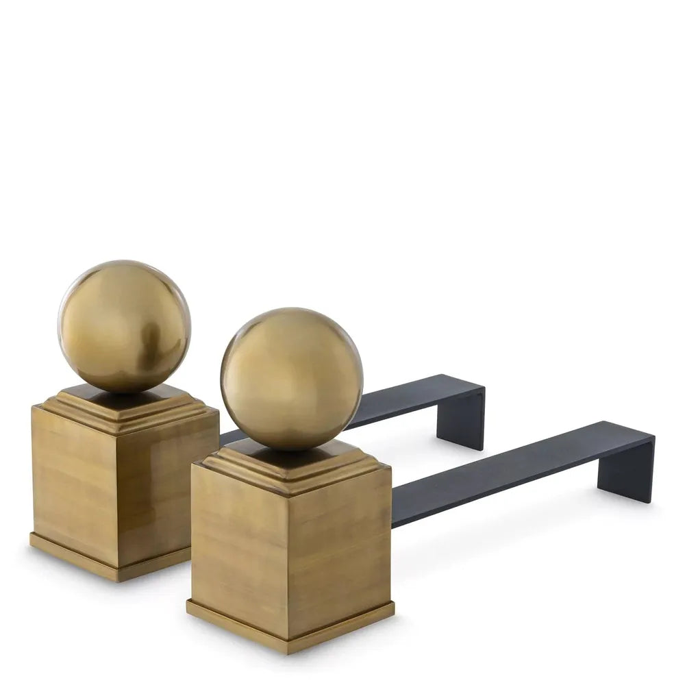 Andiron Viviers-Eichholtz-EICHHOLTZ-115442-DecorAged Brass-1-France and Son