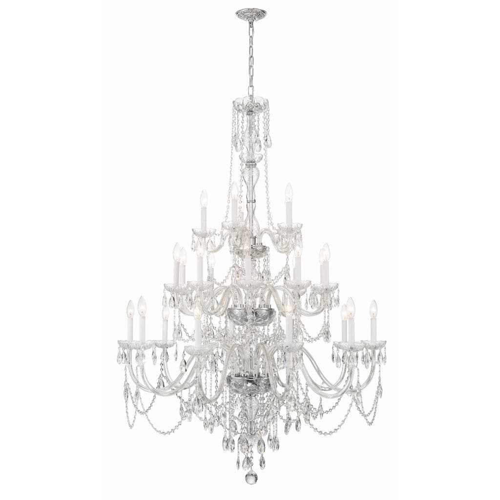 Traditional Crystal 25 Light Chandelier-Crystorama Lighting Company-CRYSTO-1156-CH-CL-MWP-ChandeliersPolished Chrome-1-France and Son