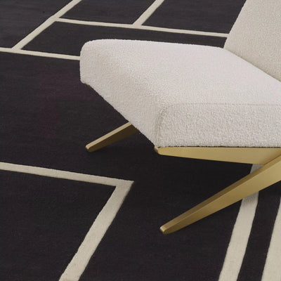 Carpet Omar black off-white 300 x 400 cm-Eichholtz-EICHHOLTZ-115826-Rugs-1-France and Son