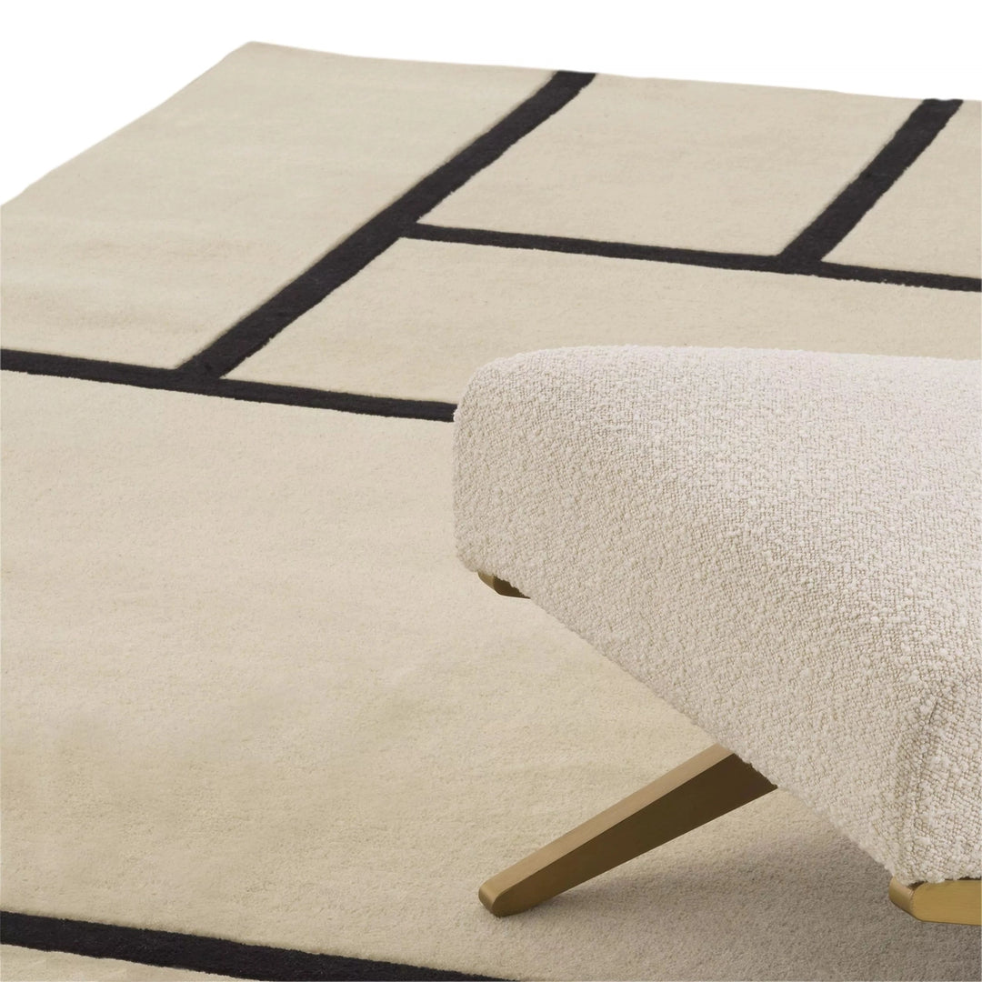 Carpet Omar off-white black 300 x 400 cm-Eichholtz-EICHHOLTZ-115828-Rugs-2-France and Son