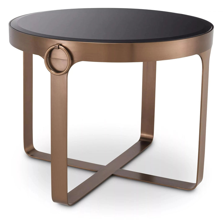 Side Table Clooney brushed copper finish-Eichholtz-EICHHOLTZ-115832-Side Tables-1-France and Son