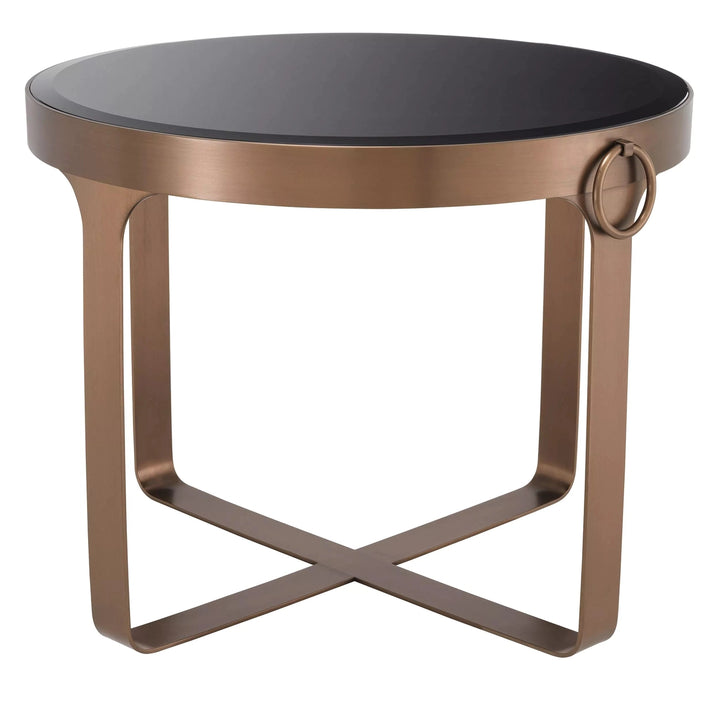 Side Table Clooney brushed copper finish-Eichholtz-EICHHOLTZ-115832-Side Tables-2-France and Son