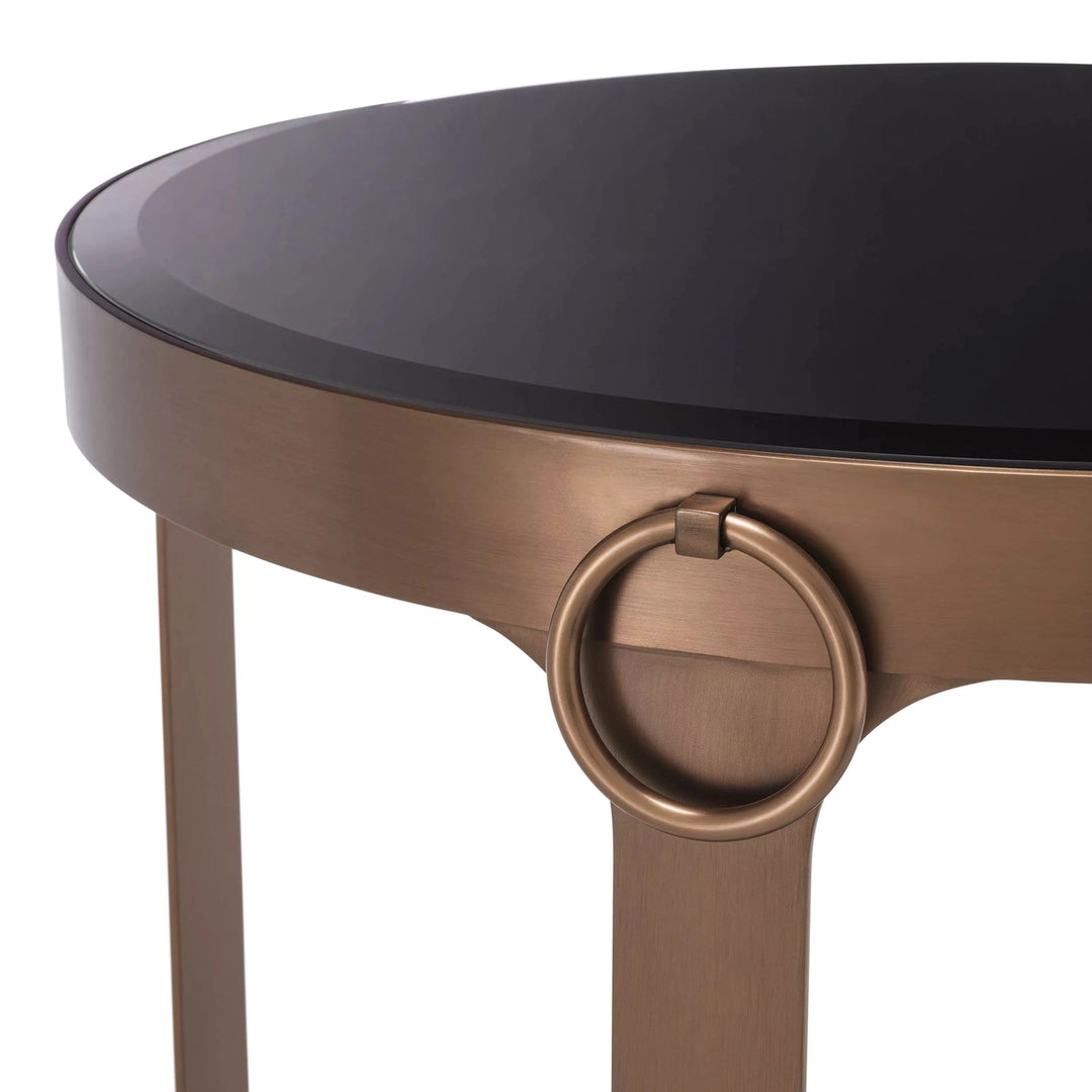 Side Table Clooney brushed copper finish-Eichholtz-EICHHOLTZ-115832-Side Tables-3-France and Son