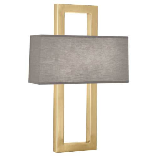 Doughnut Wall Sconce-Robert Abbey Fine Lighting-ABBEY-115G-Outdoor Wall SconcesSmoke Gray Shade-Antique Brass Finish-2-France and Son