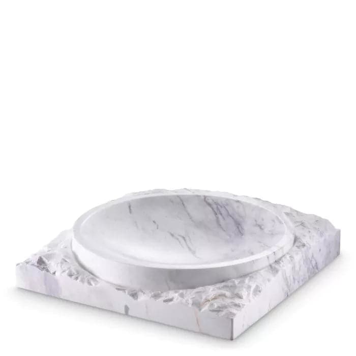 Bowl Montanita-Eichholtz-EICHHOLTZ-116242-BowlsHoned white marble-1-France and Son