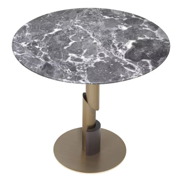 Dining Table Flow brushed brass grey marble-Eichholtz-EICHHOLTZ-116290-Dining TablesGrey Marble-3-France and Son
