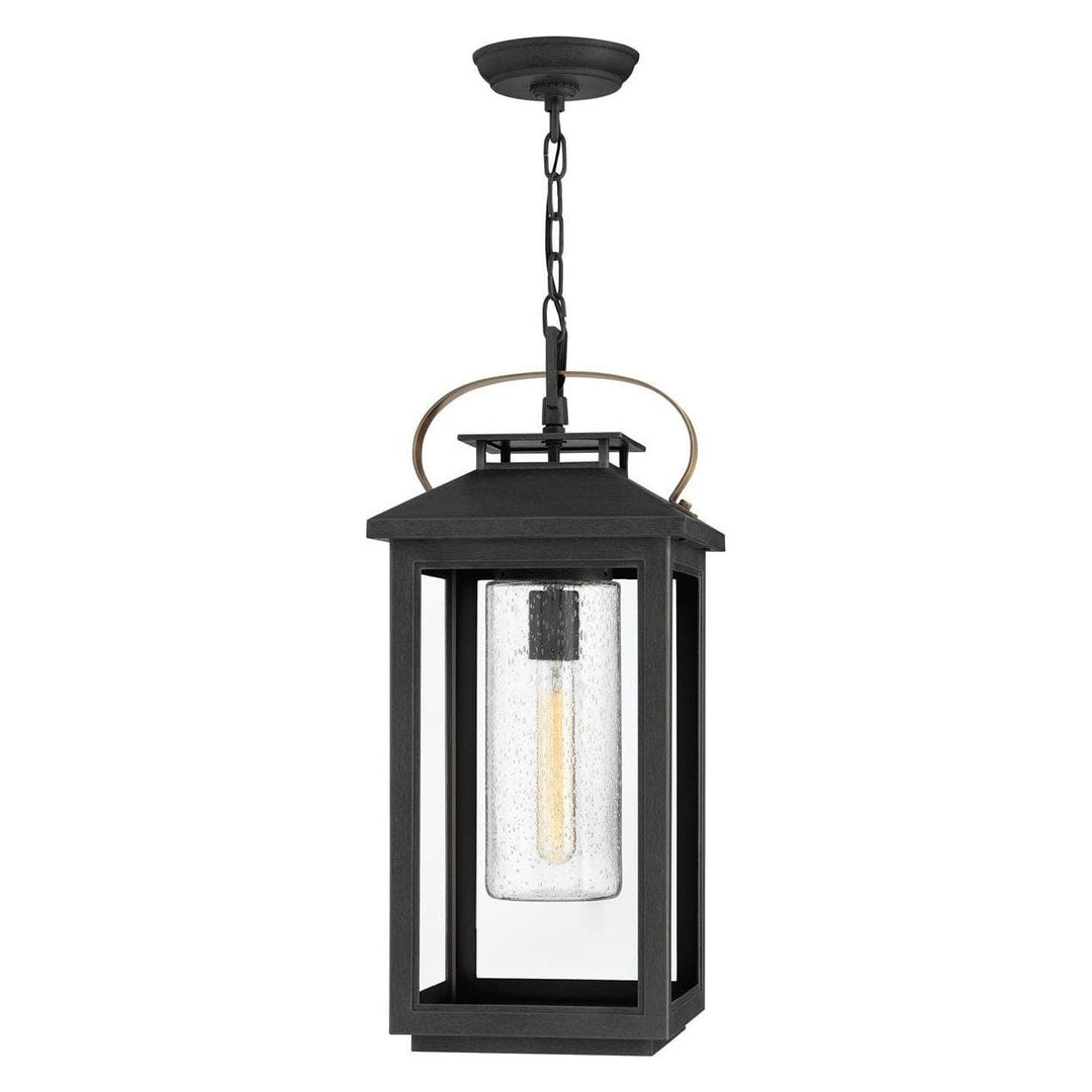 Atwater Medium Hanging Lantern-Hinkley Lighting-HINKLEY-1162BK-LV-lanterns12V LED-Black-4-France and Son