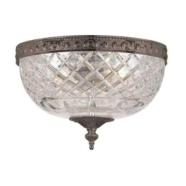 2 Light Crystal Ceiling Mount-Crystorama Lighting Company-CRYSTO-117-8-EB-Flush MountsBronze-3-France and Son