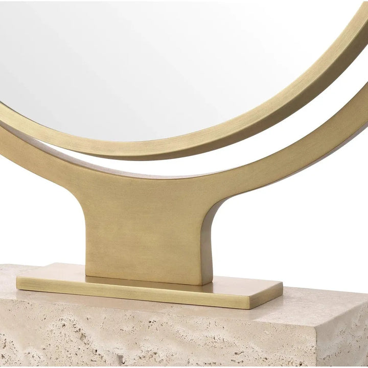 Mirror Briançon travertine Antique Brass Finish-Eichholtz-EICHHOLTZ-117050-Mirrors-3-France and Son