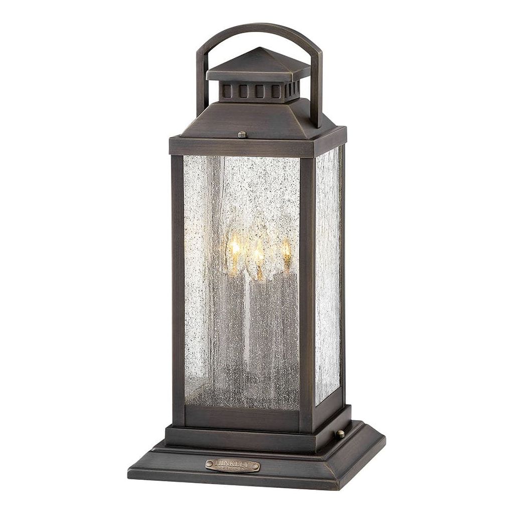 Outdoor Revere - Large Pier Mount 12v-Hinkley Lighting-HINKLEY-1187BLB-Outdoor Post Lanterns5.00 Watt Cand.LED-Blackened Brass-3-France and Son