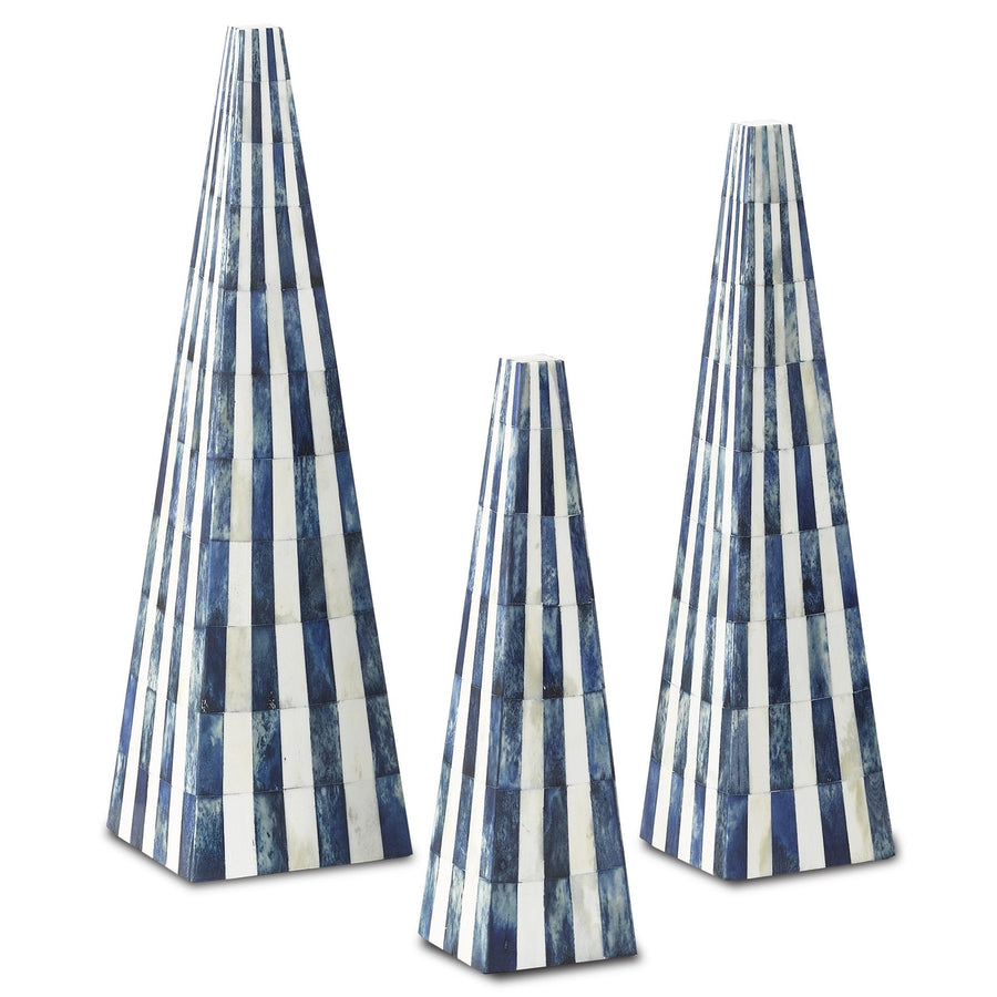 Ossian Obelisk Set-Currey-CURY-1200-0197-DecorWhite/Blue-1-France and Son