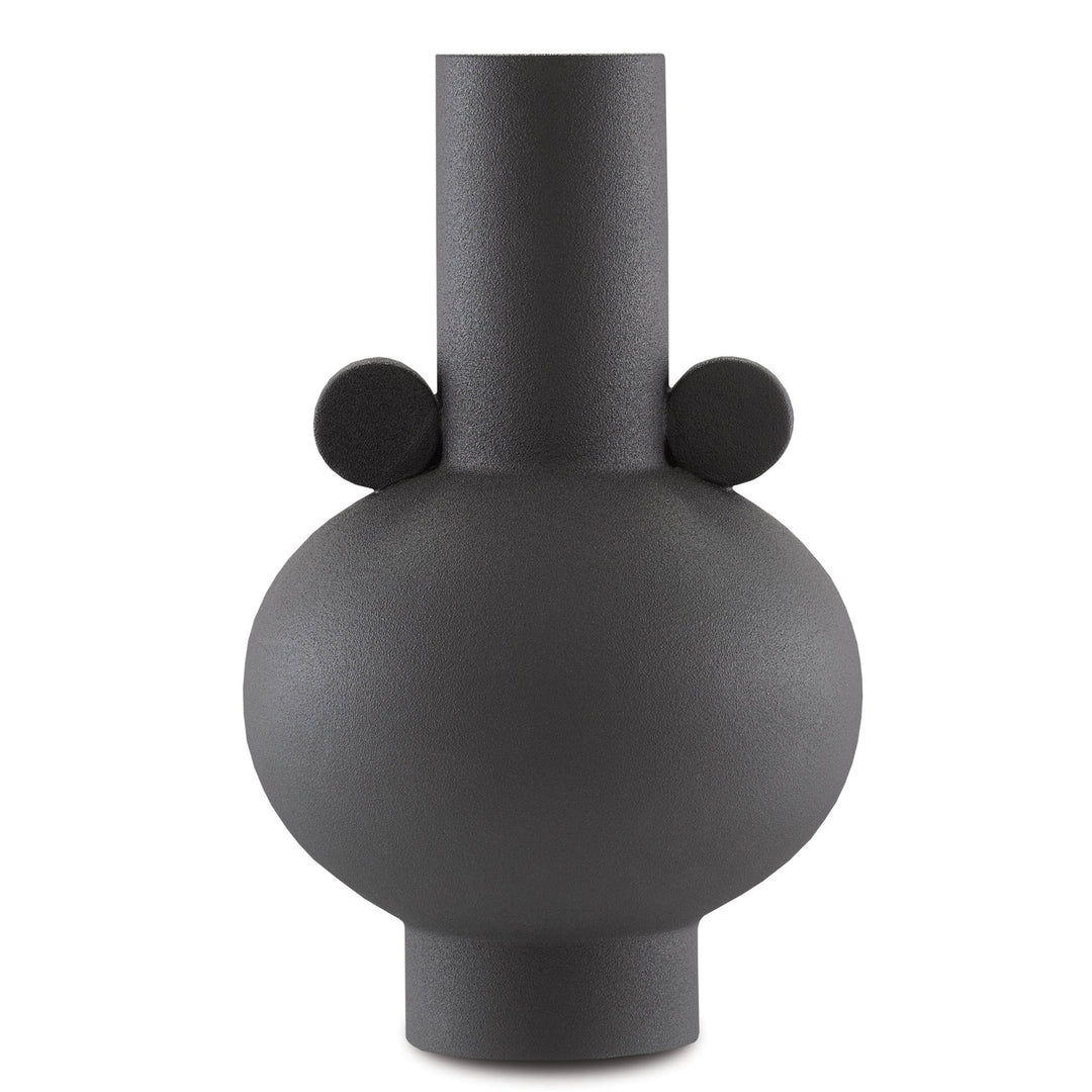 Happy 40 Vase-Currey-CURY-1200-0400-DecorTextured Black-Round-17-France and Son