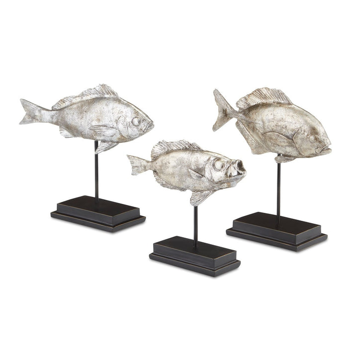 Silver Fish Set Of 3-Currey-CURY-1200-0437-Decorative Objects-4-France and Son
