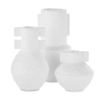 Aegean White Vase Set of 3-Currey-CURY-1200-0463-Vases-1-France and Son
